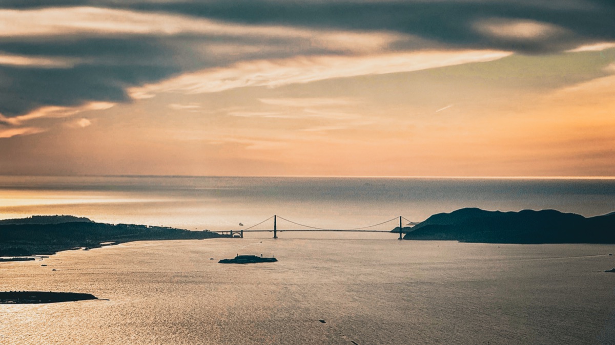 Golden Gate Bridge at sunset